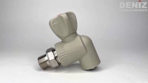 Кран радиаторный шаровой угловой ППР 20х1/2 мм Deniz