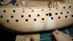 54. Начало чистовой обшивки. Сборка Повелителя морей от деагостини.