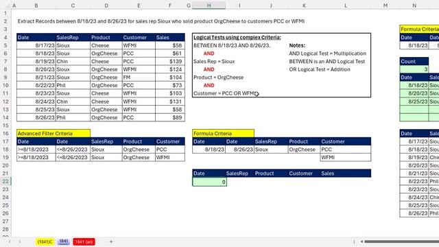 FILTER Function or Advanced Filter to Extract Records with Complex Filter? Excel Magic Trick 1841