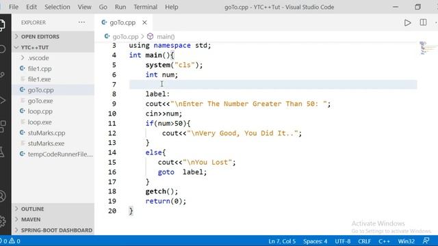 c++ tutorial | goto statement in c++ | part 18 смотреть онлайн