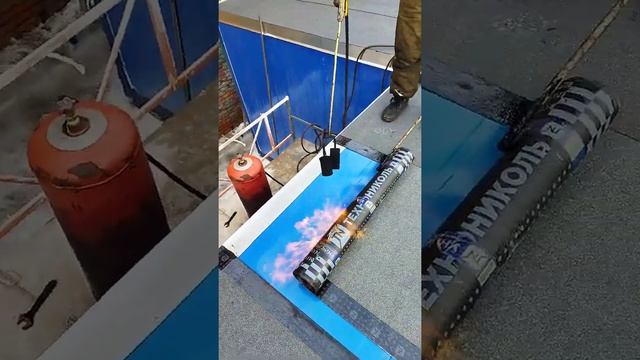 Устройство гидроизоляционного покрытия Технониколь ТКП на крышу контейнера. смотреть онлайн