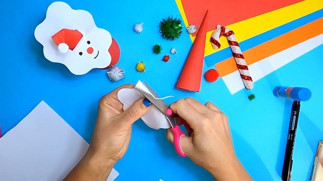 КАК СДЕЛАТЬ ДЕД МОРОЗА ИЗ БУМАГИ # #АППЛИКАЦИИ #ПОДЕЛКИ #НОВОГОДНИЕПОДАРКИ #ДЕДМОРОЗ