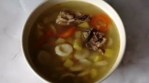Суп из говядины с салмой.