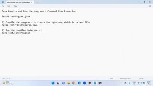 6 | Core Java | Command Line Execution | Bytecode | .java and .class files