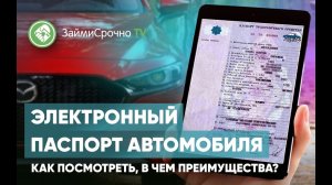 Электронный паспорт автомобиля. Где посмотреть?