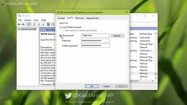 Solved Error 1069: The service did not start due to a logon failure смотреть онлайн