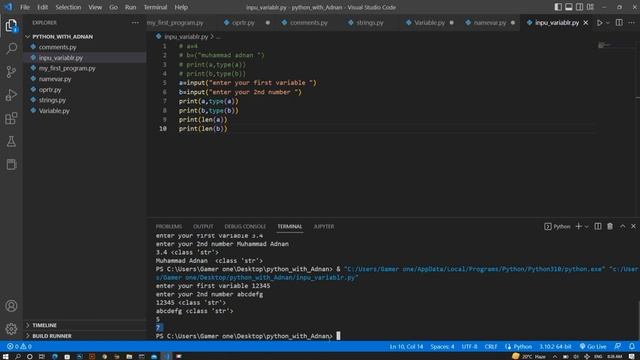 04- What is input variables in python