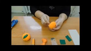 Мастер-класс "Тыквочка-игольница"