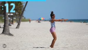 1 Mile Fat Burning Walk on the Beach (in 15 minutes) | beginner workout | growwithjo