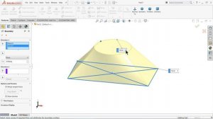 Solidworks tutorial Boundary Boss Base