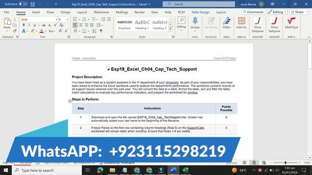 Exp19_Excel_Ch04_Cap_Tech_Support | Excel Chapter 4 Tech Support Complete Solution | Tech Support