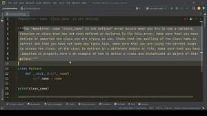 "Python NameError: 'class name' is not defined - Fix it Now!"