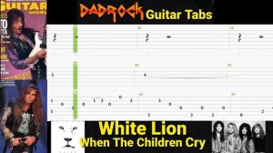 When The Children Cry - White Lion - Acoustic + Lead Guitar TABS Lesson