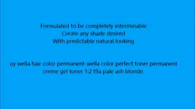 Wella Perfect Hair Color Blue Modifier 2 Ounce
