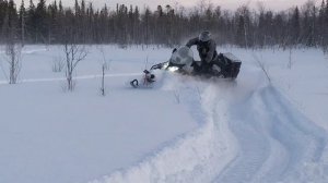 Ski-doo Scandic WT 550 f 2012г (REV-XU)   Пилит снег