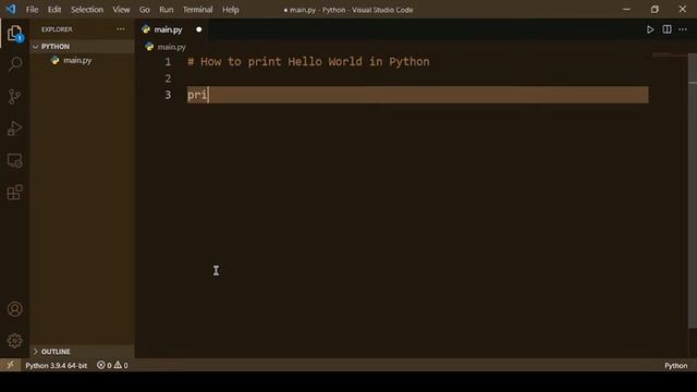 How to print Hello World in Python
