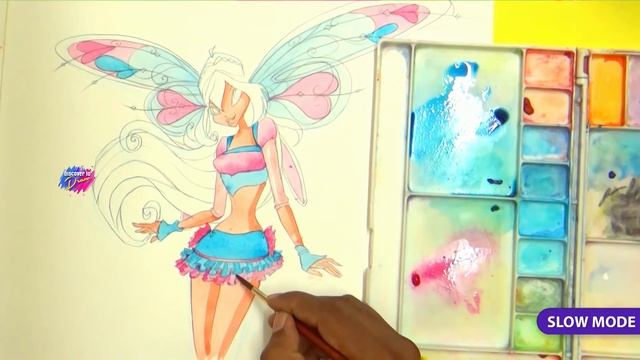 Winx club drawing how to draw Bloom believix - Slow mode смотреть онлайн