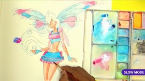 Winx club drawing how to draw Bloom believix - Slow mode