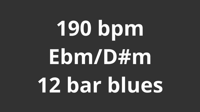 190 bpm tempo ' 12 bar blues Ebm/D#m ' metronome 4/4 смотреть онлайн