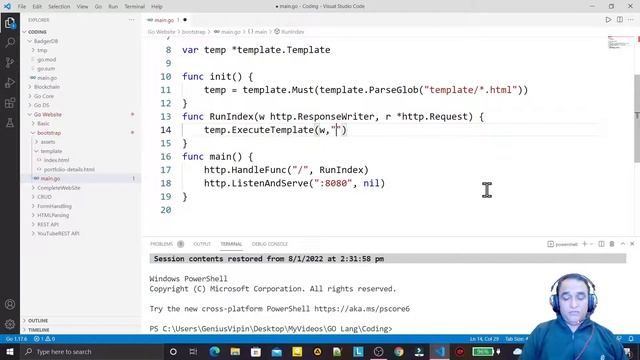 How to run bootstrap website using golang | Dr Vipin Classes
