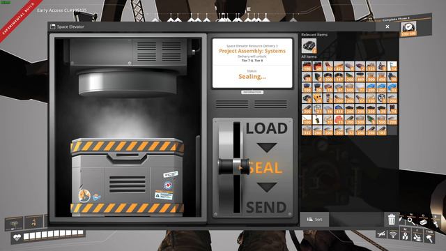 What happens if you ride the space elevator in Satisfactory?