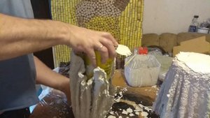Ваза из гипса и ткани Своими руками за 1 час DIY
