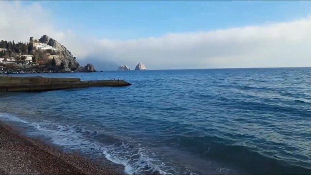 Гурзуф, перекрытая Набережная им . Пушкина, февраль