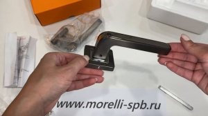 Дверные ручки Morelli "EON" MH-46 GR/CP-S55 Цвет - Графит/полированный хром
