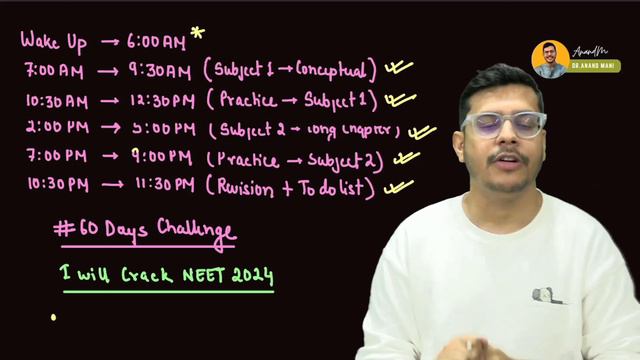 Last 60 Days Daily Target For NEET 2024 | 450+ Marks Guaranteed From 0 Level | Dr. Anand Mani