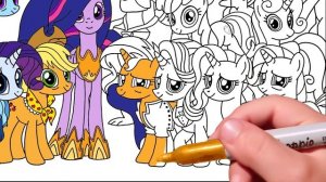 Coloring Pages MY LITTLE PONY | How to draw My Little Pony easy | MLP Simple Drawing Tutorial Art