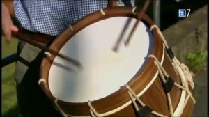 Juan Carlos Varela y Manuel Durán parexa de gaita y tambor, tradición asturiana