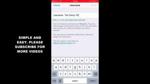 HOW TO SET A NEW USERNAME IN TELEGRAM APP (IPHONE)
