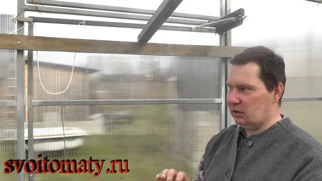 Проветривание теплицы гидроприводом «Уфопар-М»