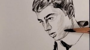 Сергей Бодров. Рисую фрагмент из фильма "Брат". Оцените.