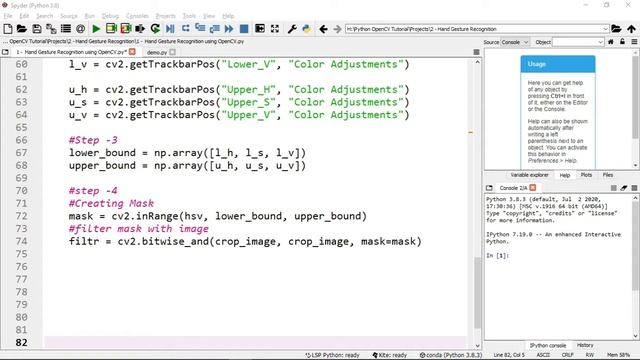Project  -  Hand Gesture Based Finger Counting using OpenCV and Python | Computer Vision | Project