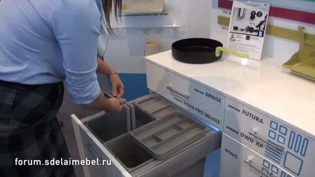 Рейлинги для кухни. Лотки и разделители для ящиков. Мусорные вёдра смотреть онлайн