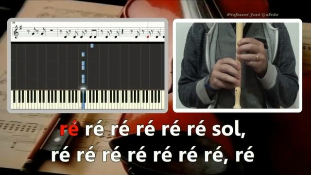Samba de uma nota só, Karaoke para flauta, Educação Musical, Notas ré e sol смотреть онлайн