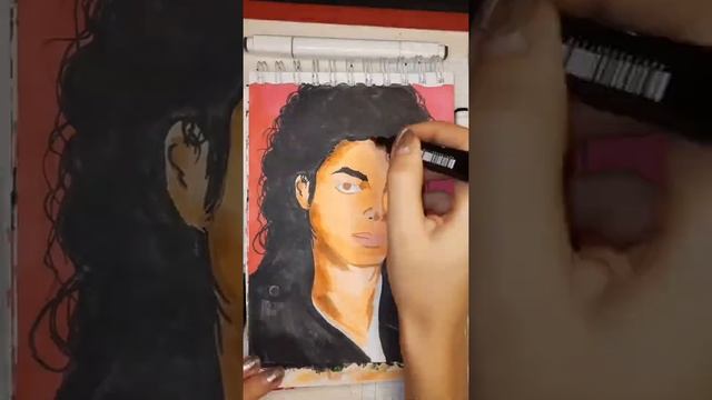 Майкл Джо́зеф Дже́ксон. Michael Joseph Jackson. Портрет маркерами