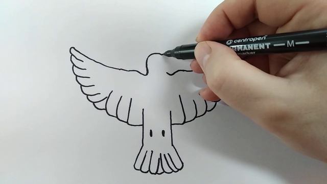 4 Рисуем ГОЛУБЬ МИРА из цифры на 9 Мая, ДЕНЬ ПОБЕДЫ смотреть онлайн