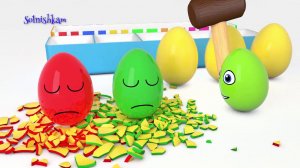 Яйца с сюрпризом и молоток Учим цвета Surprise eggs Развивающий мультик для дете