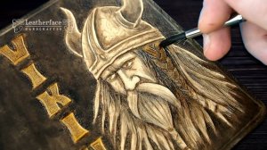 Тиснение на коже | Викинг на коже | Работа с кожей