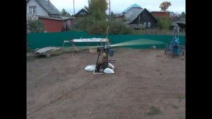 Стационарная установка для балансировки роторов автожира.