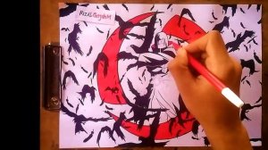 Menggambar Uchiha Itachi Mangekyu sharingan | Speed Drawing