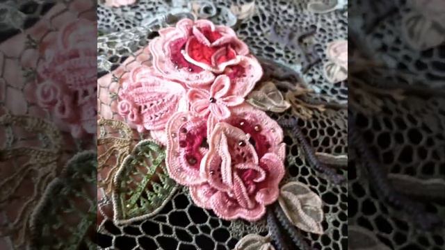 Имела счастье и возможность учиться на курсе Аси Вертен "Розы Эдема". #irishcrochetlace #назаказ