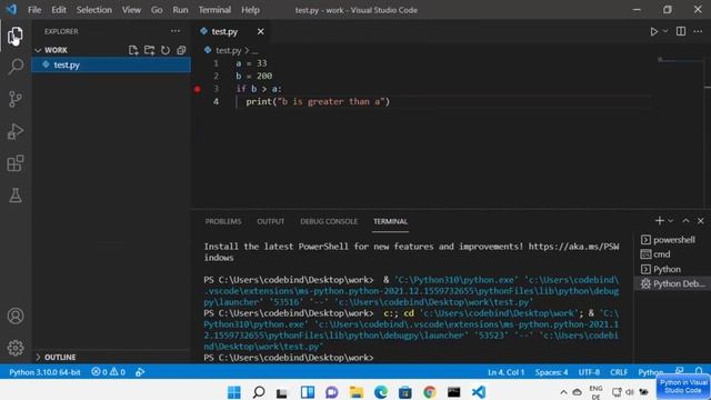 Debugging Python with Visual Studio Code (VSCode)