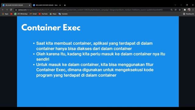 Tutorial Memahami Tentang Docker Logs & Exec #6 смотреть онлайн