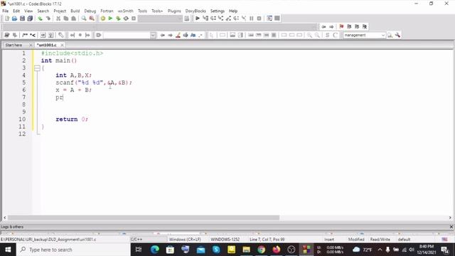 URI 1001 (Extremely Basic) Solution (Bangla) with C || URI online judge problem || BEGINEER problem смотреть онлайн