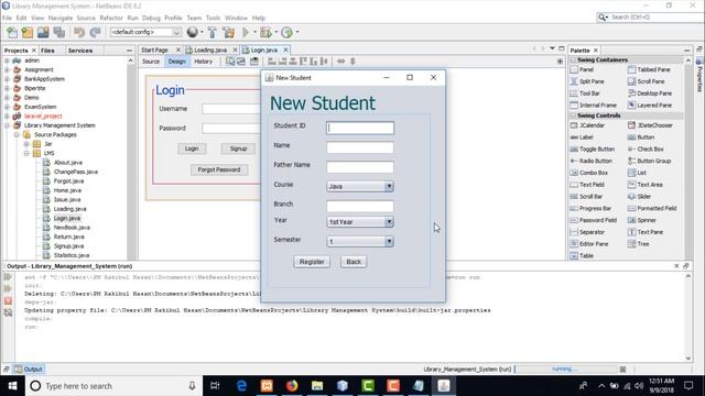 Complete Java gui proje || Java gui complete project liabary management system with source code (01