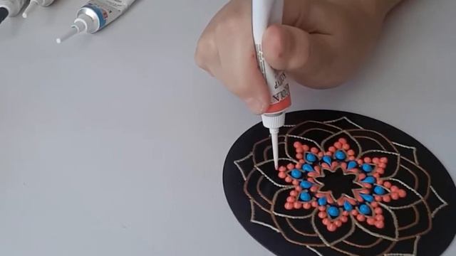 Точечная роспись диска. Часть 2
