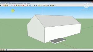 SketchUp 3d модельдеу ортасында үйдің нысанын салу